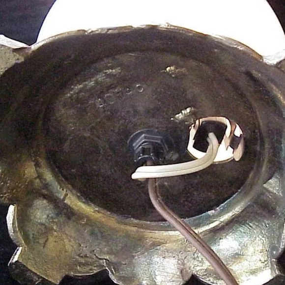 MURANO ITALY LAMP VETRARTI CASED GLASS WHITE GLOBE SHADE HOLLYWOOD REGENCY 3-WAY - Picture 7 of 11